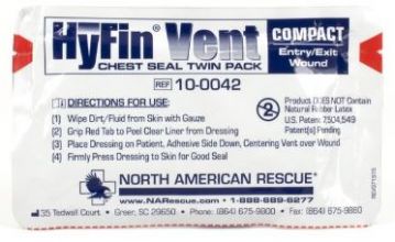 ELEVEN 10 - Hyfin Vent Compact Chest Seal Twin Pack