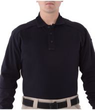 FIRST TACTICAL - Cotton Long Sleeve Polo - Midnight Navy - Men's