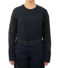 FIRST TACTICAL - Tactix Cotton Long Sleeve T-Shirt - Pen Pocket - Midnight Navy - Women's